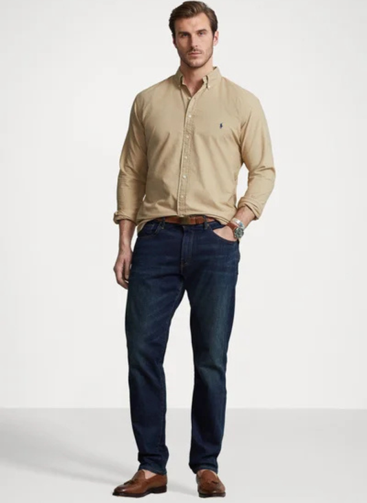 Polo Ralph Lauren - GARMENT DYED OXFORD SHIRT - surrey tan