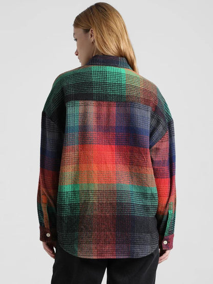 ONLY - Multi Colour Check Oversized Overshirt