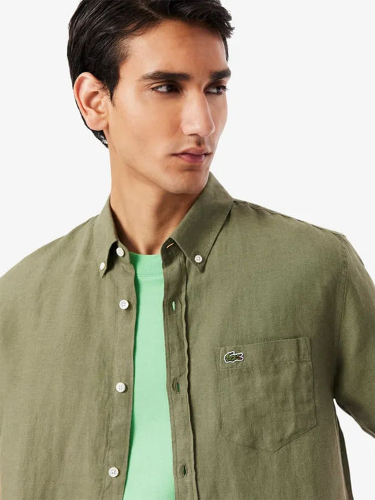 Lacoste - Regular Fit Short Sleeved Linen Shirt