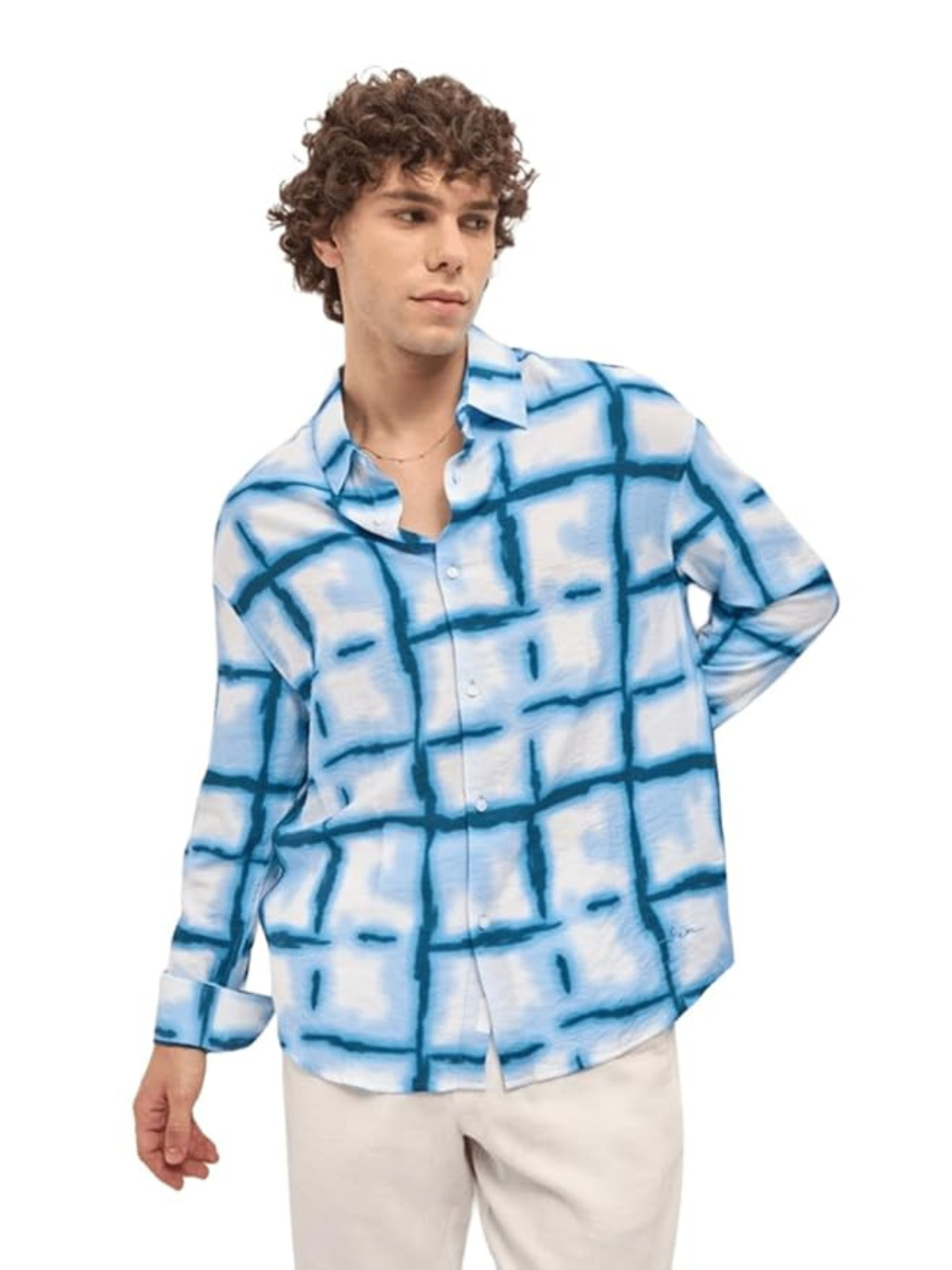 THE BEAR HOUSE - Men's Relaxed Fit Printed Overshirt