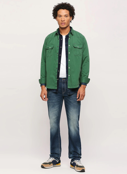 Pepe Jeans - Men Regular Fit Solid Spread Collar Casual Shirt