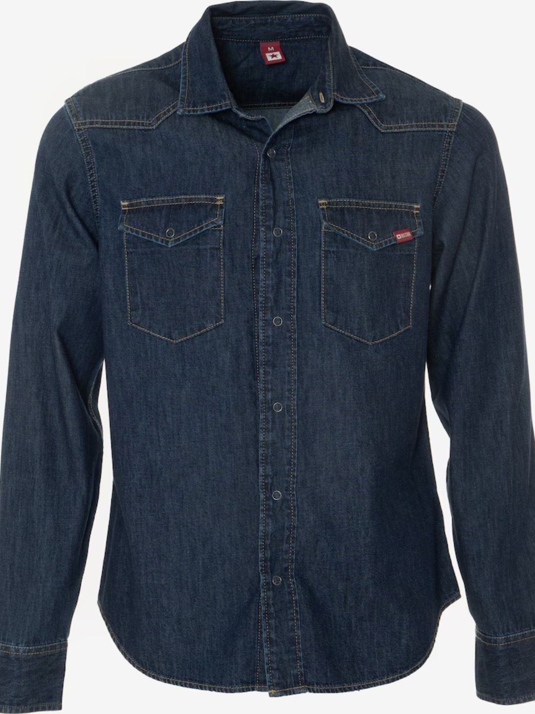 BIG STAR - Regular fit Button Up Shirt ' CHUCK ' in Dark Blue