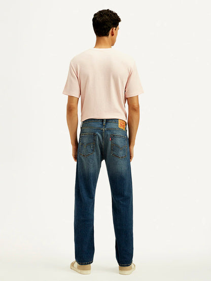 Levis - Men's 513 Med Indigo Slim Straight Fit Mid Rise Jeans