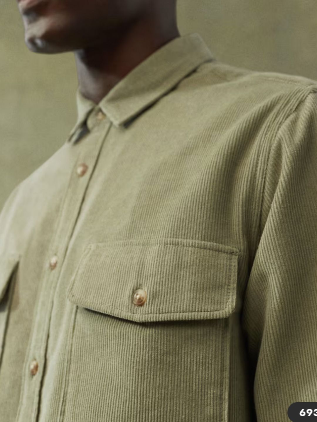 ASOS DESIGN - cord overshirt in khaki