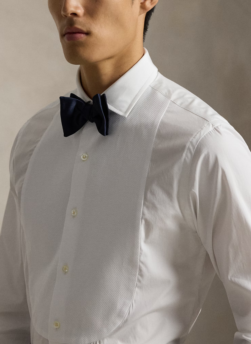 Polo Ralph Lauren - Full sleeve white Tuxedo custom fit shirt