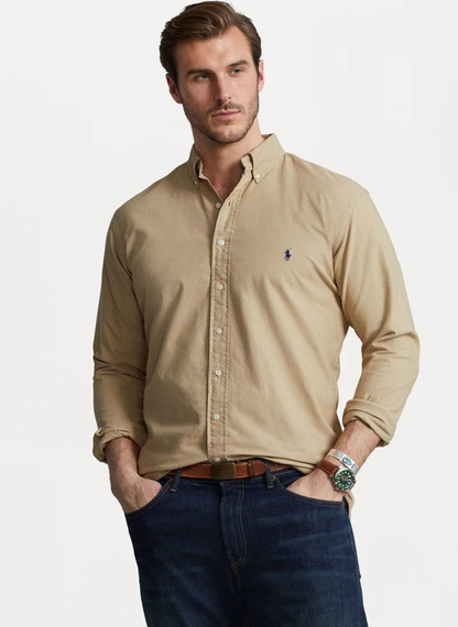 Polo Ralph Lauren - GARMENT DYED OXFORD SHIRT - surrey tan