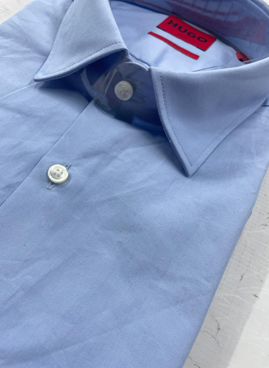 HUGO  - Slim-fit shirt in easy-iron