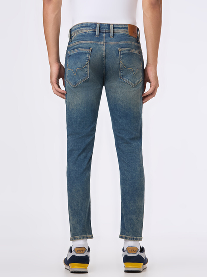 Pepe Jeans - Men Blue Mid Rise Skinny Fit Powerflex Jeans