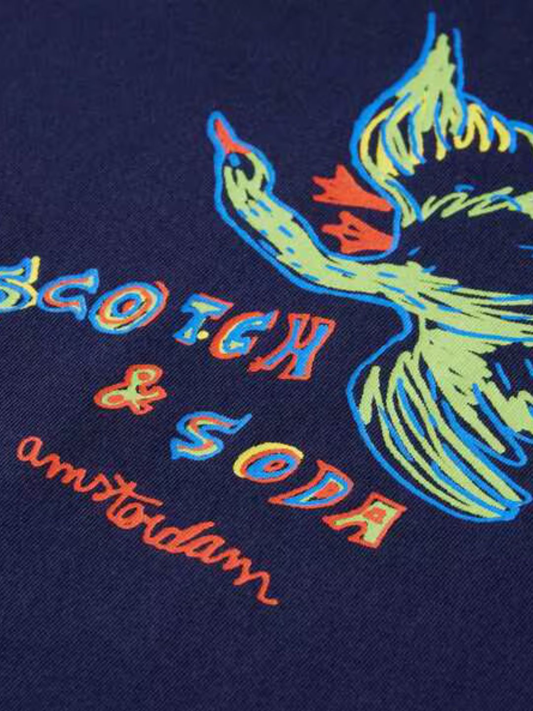 Scotch & Soda - Placed Swan Artwork T-Shirt