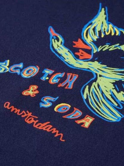 Scotch & Soda - Placed Swan Artwork T-Shirt