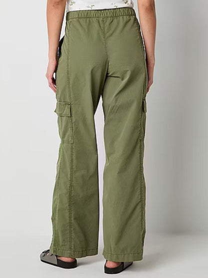 Arizona Womens Low Rise Wide Leg Cargo Pant