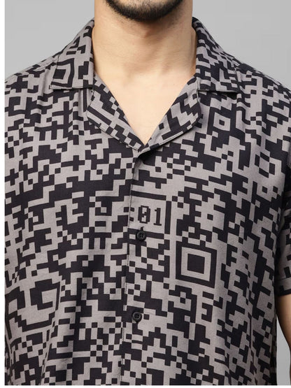 Royal Enfield - Grey Regular Fit Printed Shirt