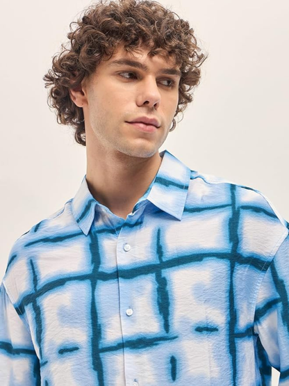 THE BEAR HOUSE - Men's Relaxed Fit Printed Overshirt