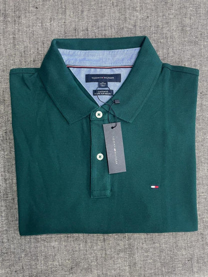 Tommy Hilfiger -Mens Custom Fit Green Polo T shirts