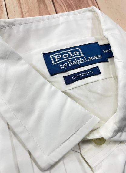 Polo Ralph Lauren - Full sleeve white Tuxedo custom fit shirt
