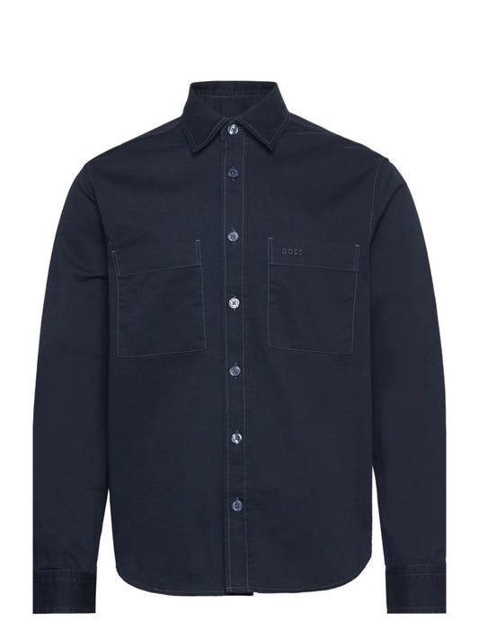 BOSS -Relaxed-fit shirt in cotton twill
