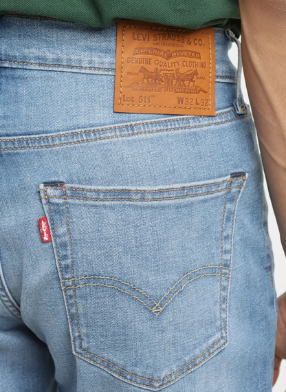 LEVIS - Men's 511 Indigo Slim Fit Mid Rise Jeans
