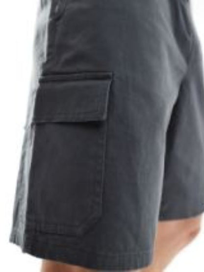ASOS DESIGN - cargo short in regular length in charcoal