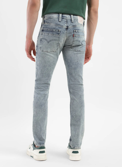 Levis - Men's 65504 Blue Skinny Fit Mid Rise Jeans