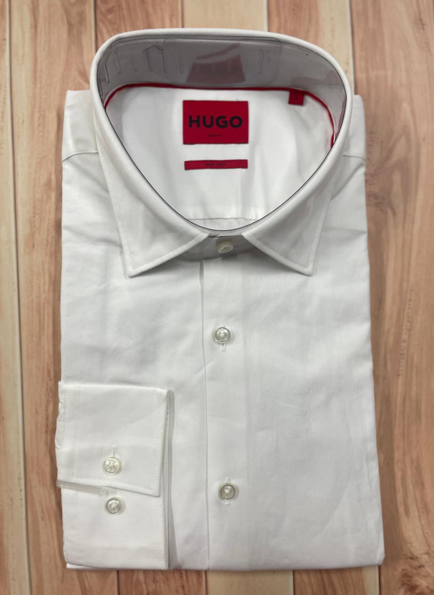 HUGO  - Slim-fit shirt in easy-iron