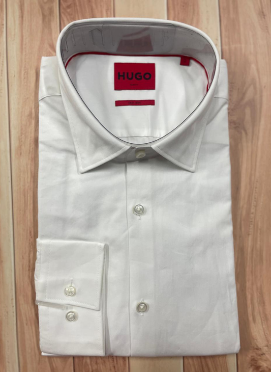 HUGO  - Slim-fit shirt in easy-iron
