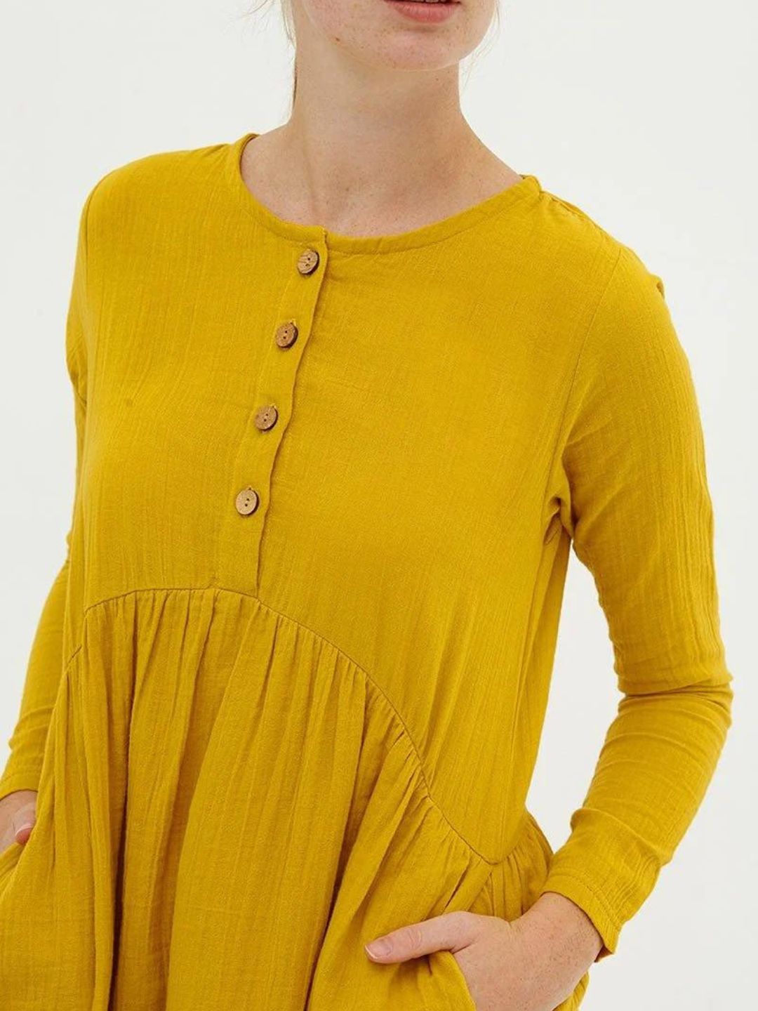 Tiralahilacha - Muslin Mustard Dress