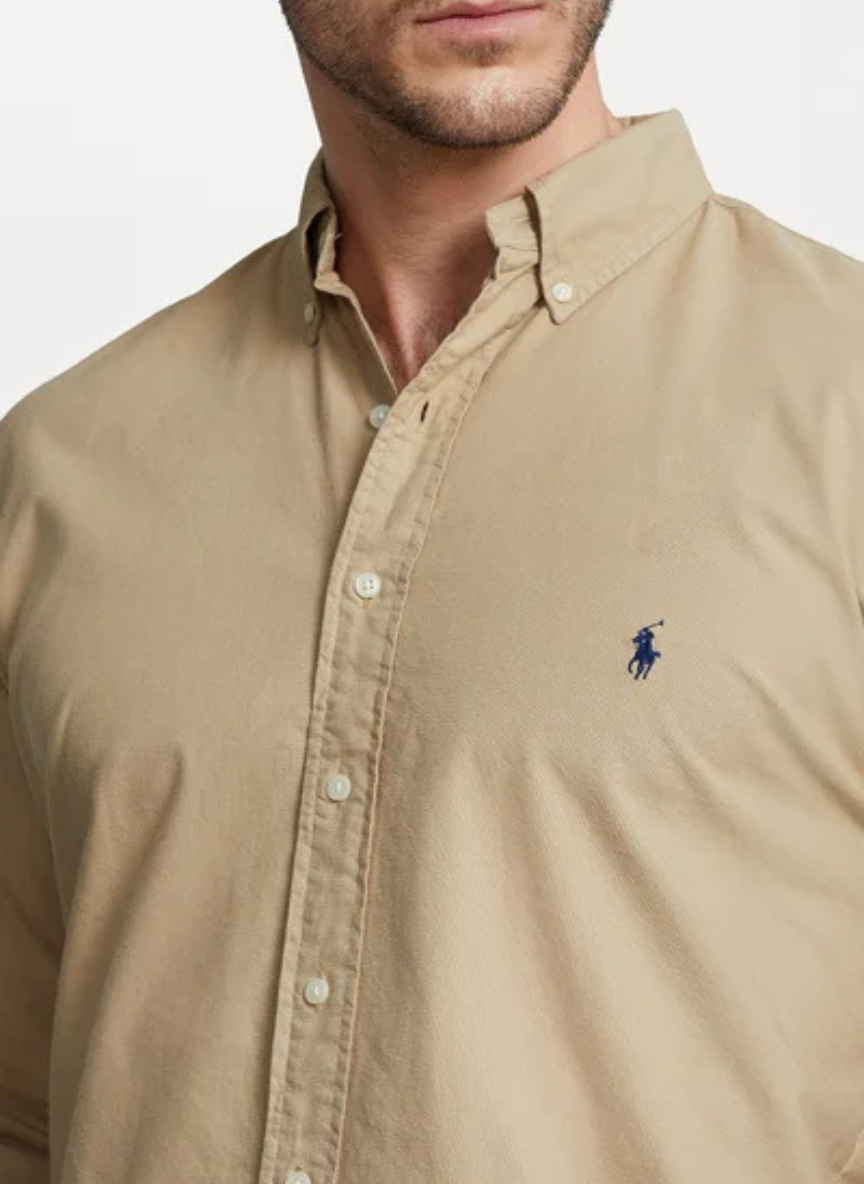 Polo Ralph Lauren - GARMENT DYED OXFORD SHIRT - surrey tan