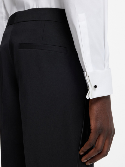 Hugo - Slim-fit evening shirt in cotton-blend stretch poplin