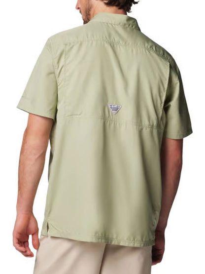 COLUMBIA - Mens Green Omni-Shade Slack Tide Camp Short Sleeve Shirt