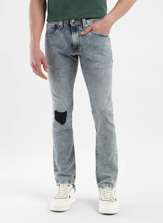 Levis - Men's 65504 Blue Skinny Fit Mid Rise Jeans