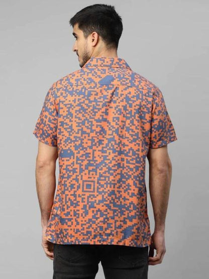 Royal Enfield - Blue & Orange Regular Fit Printed Shirt