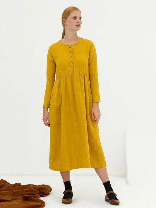 Tiralahilacha - Muslin Mustard Dress