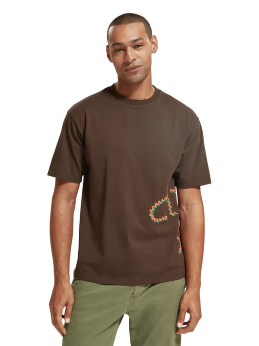 Scotch & Soda - Relaxed Fit Club Soda Artwork T-Shirt In Organic Cotton