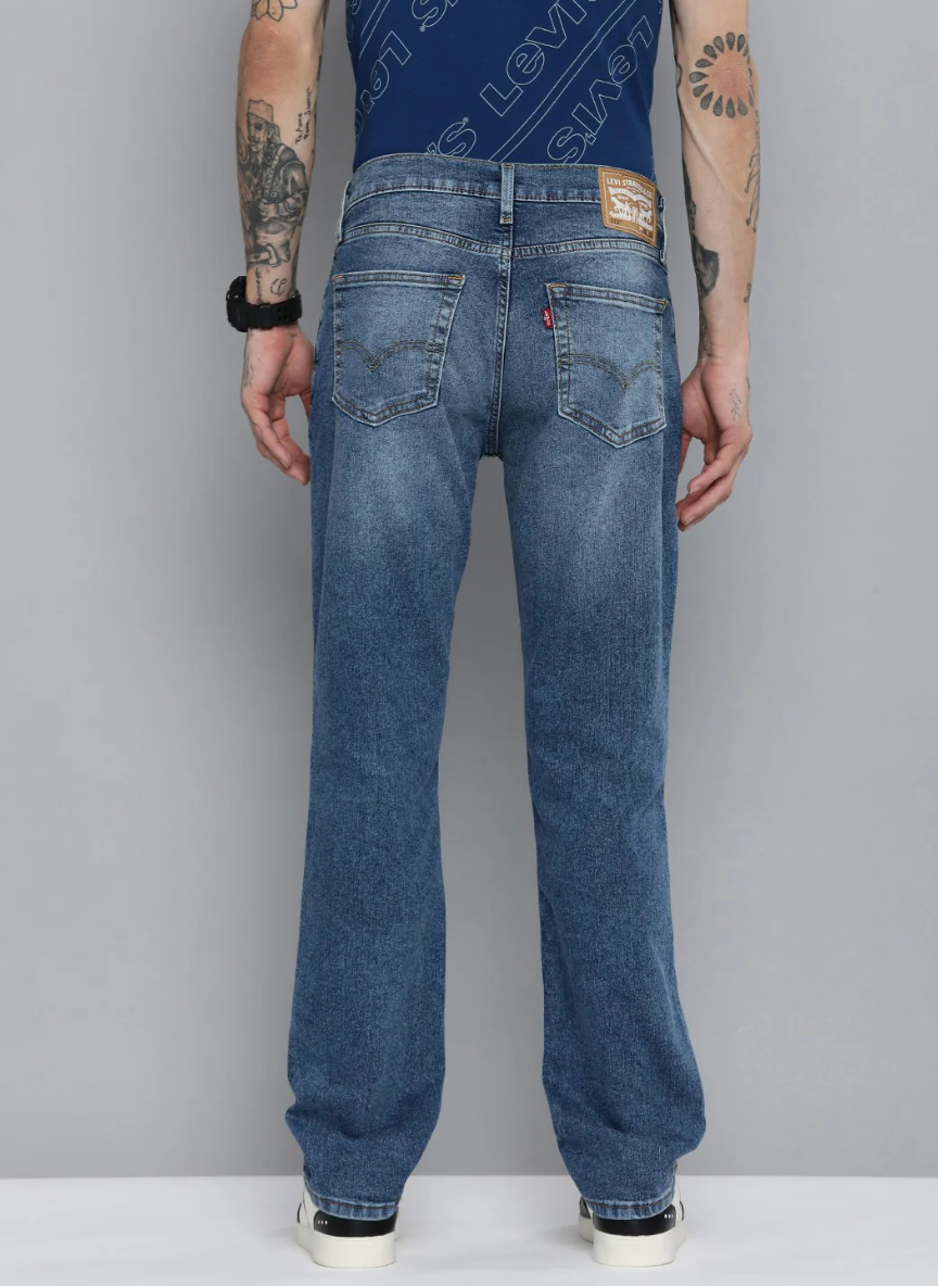 Levis - Men's 511 Blue Slim Fit Mid Rise Jeans