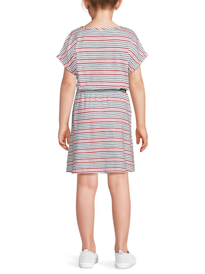 Land's End - Girls Short Sleeve Henley Jersey Dress