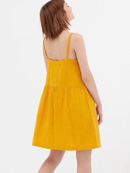 Tiralahilacha - Muslin Mustard Dress