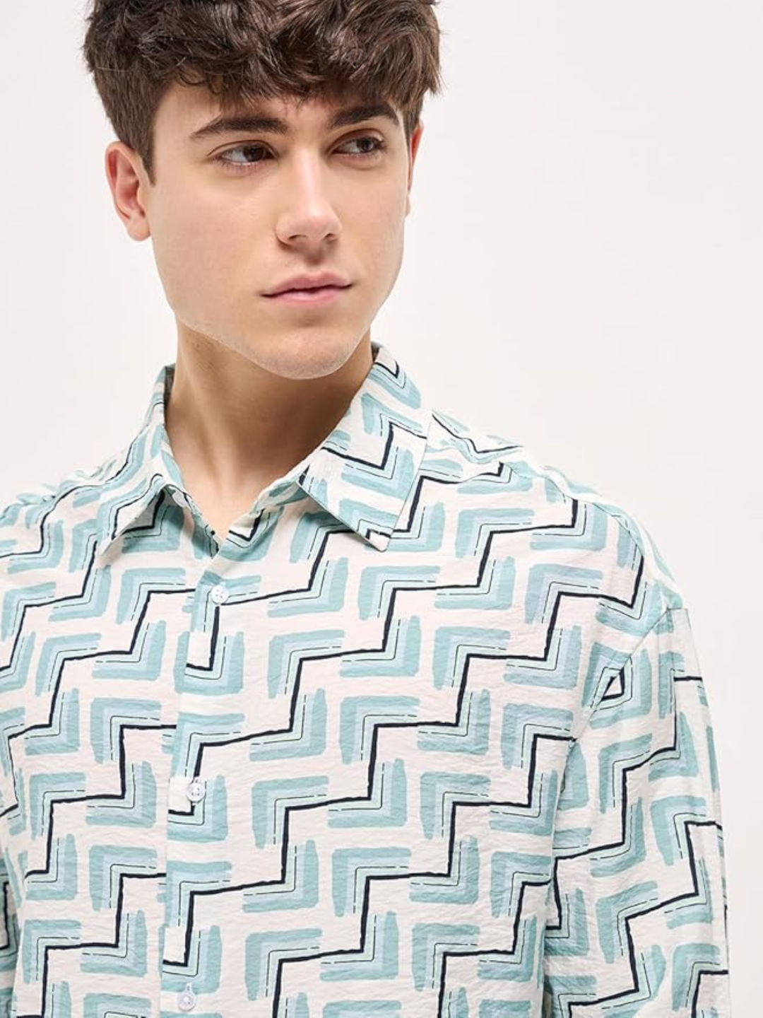 THE BEAR HOUSE - Men's Relaxed Fit Printed Overshirt