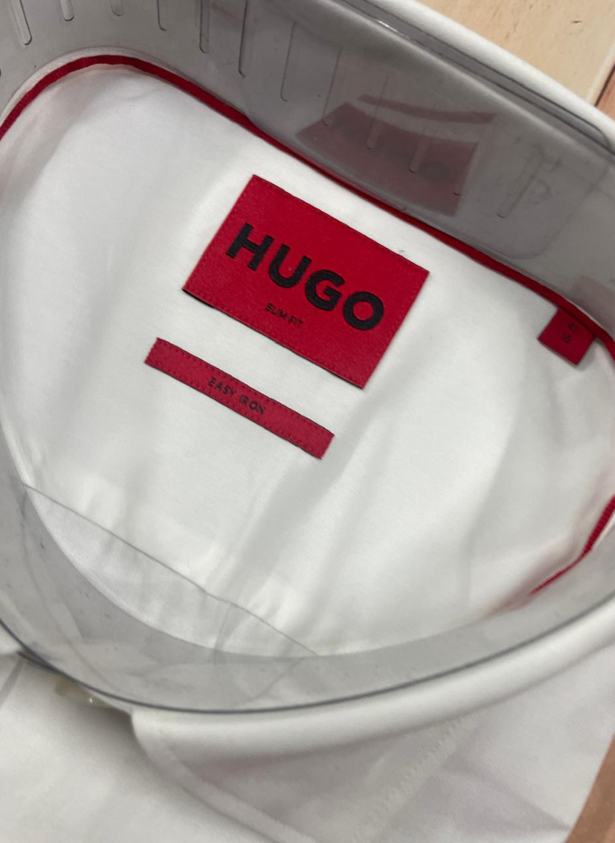 HUGO  - Slim-fit shirt in easy-iron