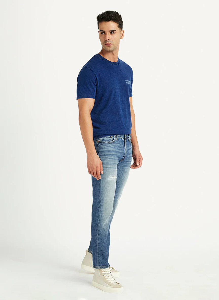 Levis - Men's 511 Blue Slim Fit Mid Rise Jeans