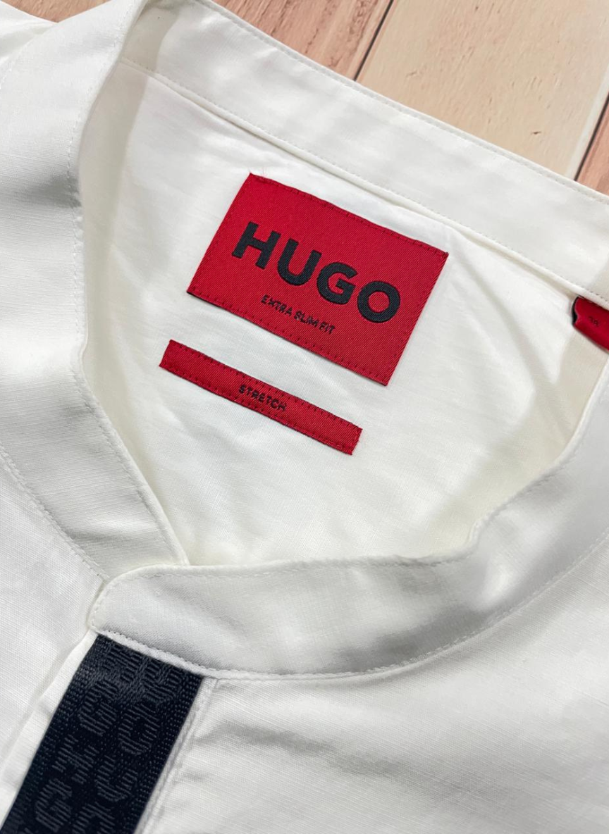 HUGO - white full sleeve shirt - extra slim fit