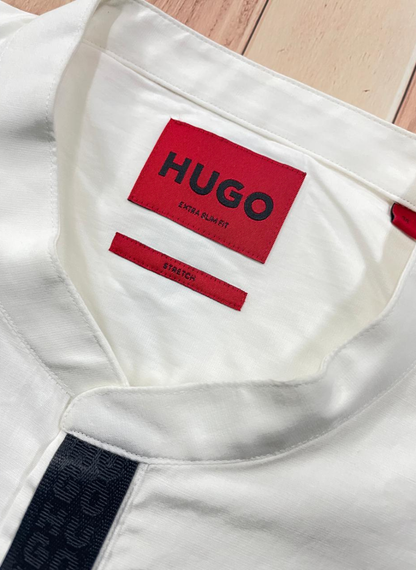 HUGO - white full sleeve shirt - extra slim fit