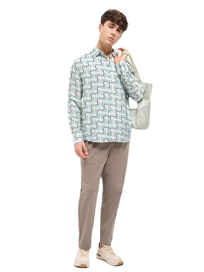 THE BEAR HOUSE - Men's Relaxed Fit Printed Overshirt