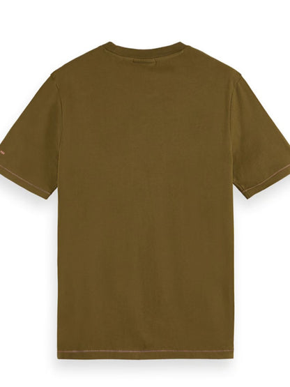 Scotch & Soda - Green Artwork Logo Regular Fit T-Shirt