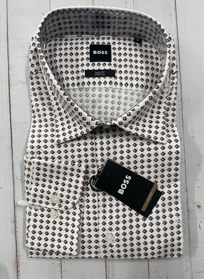 BOSS - Full sleeve stretch shirt - Slim Fit