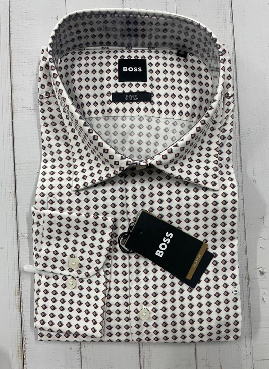 BOSS - Full sleeve stretch shirt - Slim Fit
