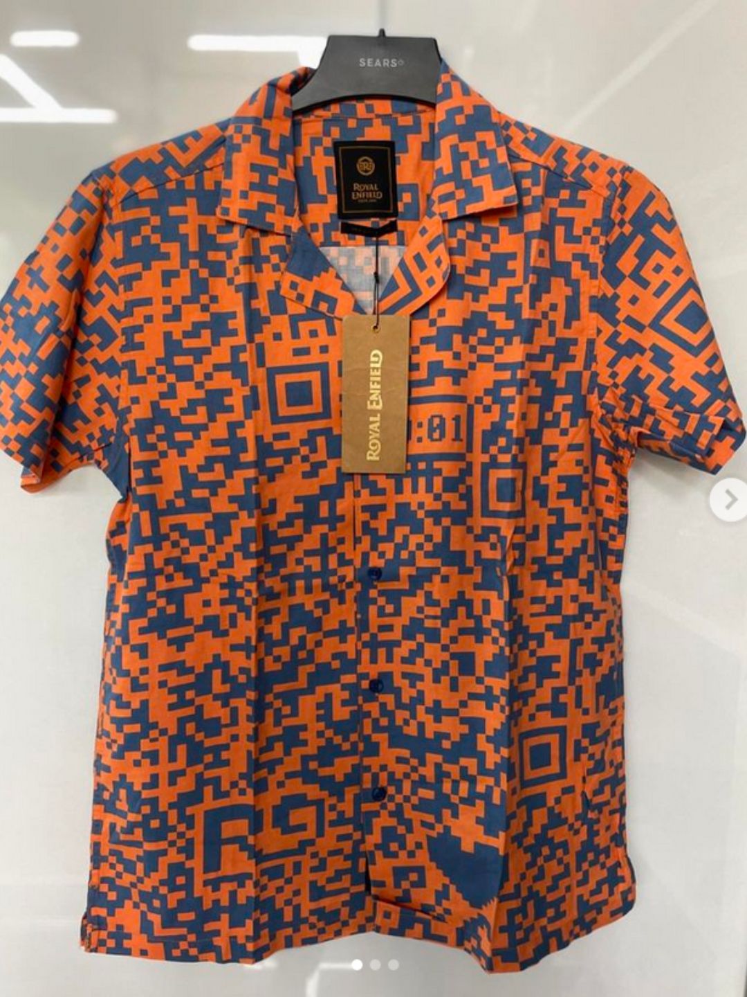 Royal Enfield - Blue & Orange Regular Fit Printed Shirt