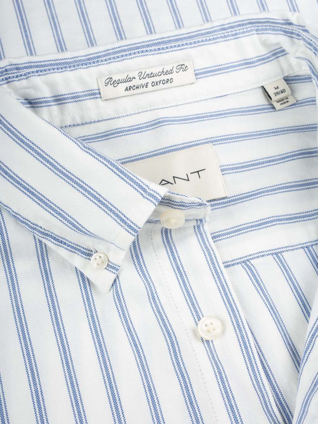 GANT - Regular Archive Oxford Stripe Shirt Eggshell