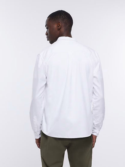 River Island - White regular fit twill lyocell shirt