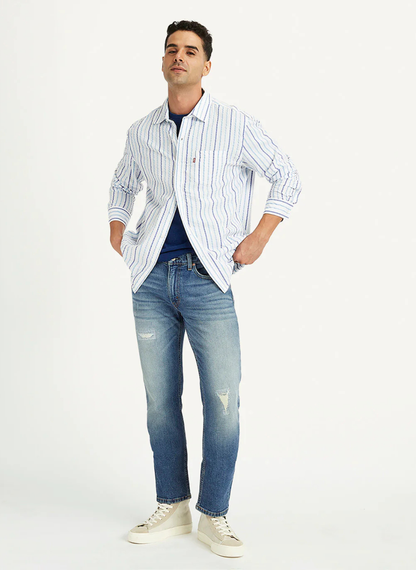 Levis - Men's 511 Blue Slim Fit Mid Rise Jeans