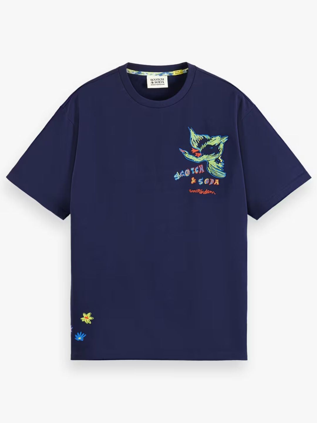 Scotch & Soda - Placed Swan Artwork T-Shirt